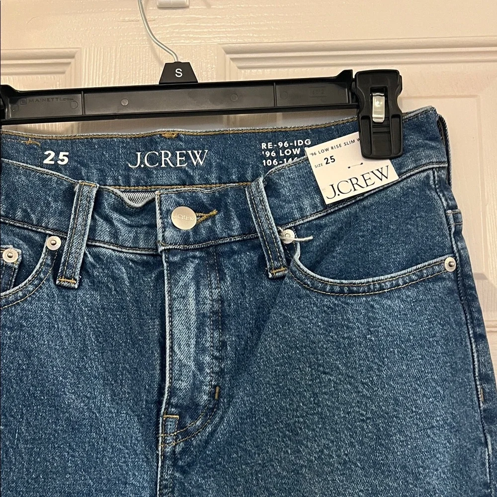 NWT J. Crew 96’ Low Rise Slim Wide Straight-Leg Jeans, size 25